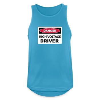 HIGH VOLTAGE Driver - Men's Breathable Tank Top - sapphire blue - Front - Nick (188cm)