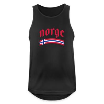 Norvège Drapeau Norvège - Débardeur respirant Homme - noir - Devant - Nick (188cm)
