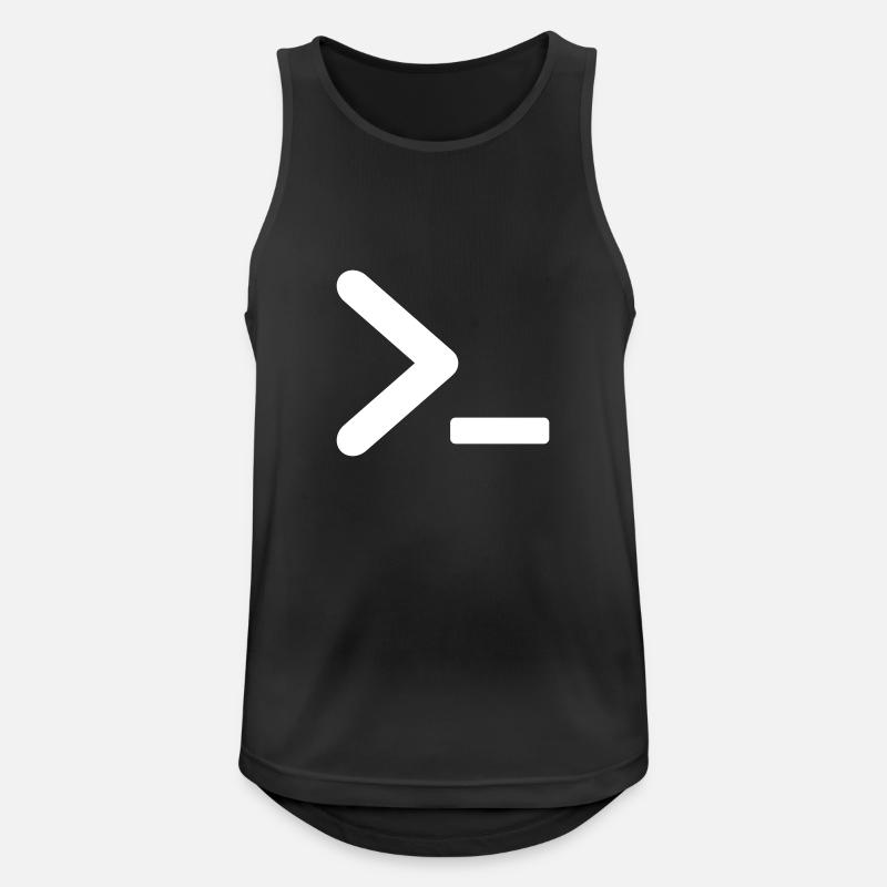 >_ OS program prompt - Men's Breathable Tank Top - black