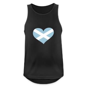 Schottland Herz; Heart Scotland - Männer Tank Top atmungsaktiv - Schwarz - Vorne - Nick (188cm)