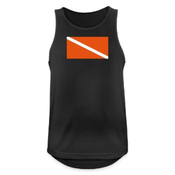 Taucherflagge AI - Männer Tank Top atmungsaktiv - Schwarz - Vorne - Nick (188cm)
