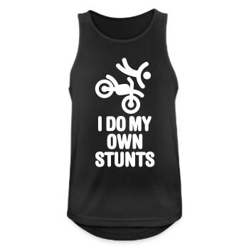 Lustige motocross Motorrad I do my own stunts - Männer Tank Top atmungsaktiv - Schwarz - Vorne - Nick (188cm)