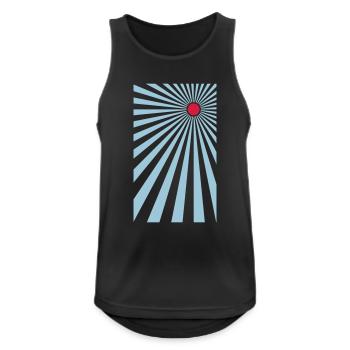 Japanische Sonnenstrahlen - Männer Tank Top atmungsaktiv - Schwarz - Vorne - Nick (188cm)