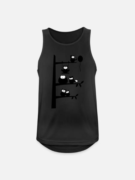 many owls - Men's Breathable Tank Top - black