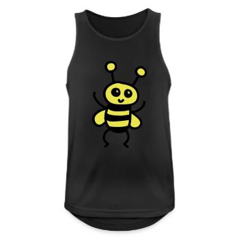 Niedliche Biene - Männer Tank Top atmungsaktiv - Schwarz - Vorne - Nick (188cm)
