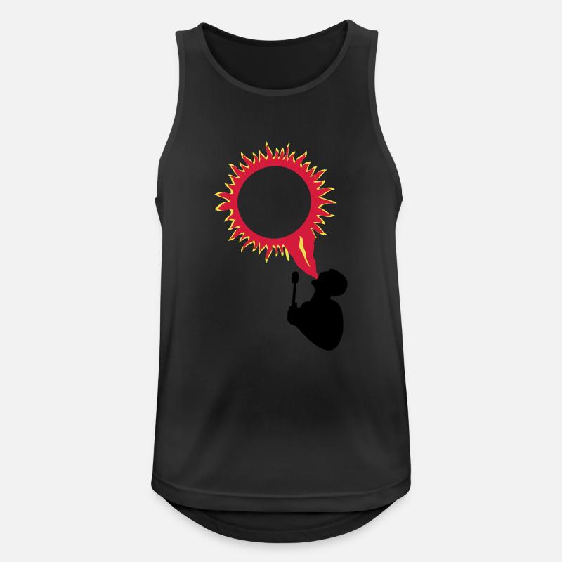 Fire breathing - Men's Breathable Tank Top - black