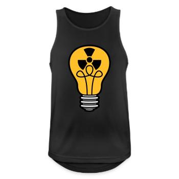 atome énergie signe symbole radioactif ampoule - Débardeur respirant Homme - noir - Devant - Nick (188cm)