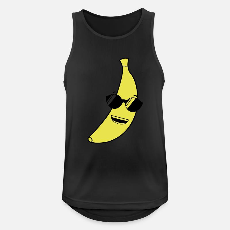 banane_cool_2 - Männer Tank Top atmungsaktiv - Schwarz