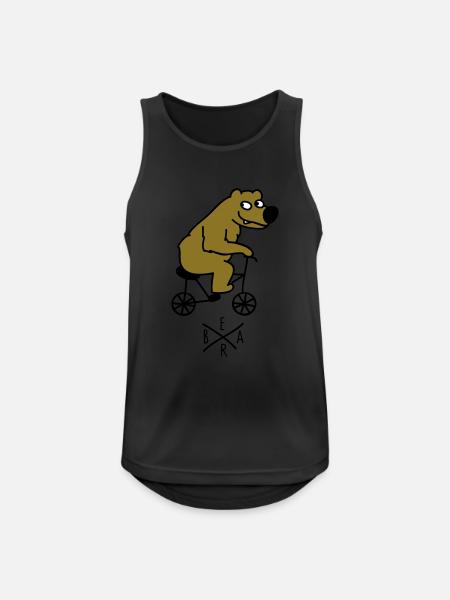 sporty bear - Men's Breathable Tank Top - black