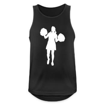 cheerleader - Débardeur respirant Homme - noir - Devant - Nick (188cm)