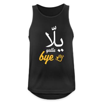 yalla bye - Men's Breathable Tank Top - black - Front - Nick (188cm)