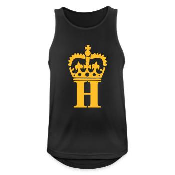 Buchstabe H - Männer Tank Top atmungsaktiv - Schwarz - Vorne - Nick (188cm)