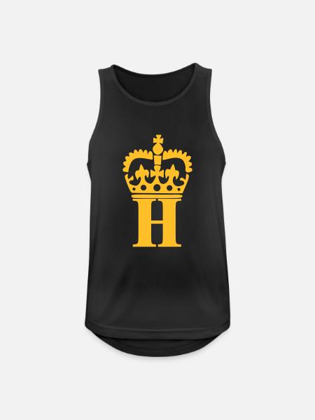 Buchstabe H - Männer Tank Top atmungsaktiv - Schwarz