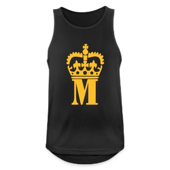 Buchstabe M - Männer Tank Top atmungsaktiv - Schwarz - Vorne - Nick (188cm)