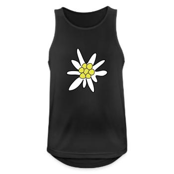 Edelweiss, fleur - Débardeur respirant Homme - noir - Devant - Nick (188cm)