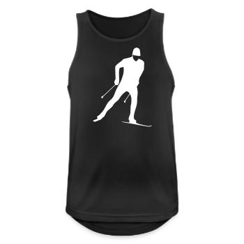 Langläufer glitzernden Schne - Männer Tank Top atmungsaktiv - Schwarz - Vorne - Nick (188cm)