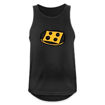 Käsebrot - V2 - Männer Tank Top atmungsaktiv - Schwarz - Vorne - Nick (188cm)