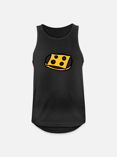 Käsebrot - V2 - Männer Tank Top atmungsaktiv - Schwarz