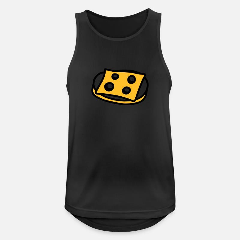 Käsebrot - V2 - Männer Tank Top atmungsaktiv - Schwarz