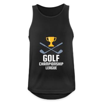 Golf championship league (golf clubs, cup) - Men's Breathable Tank Top - black - Front - Nick (188cm)