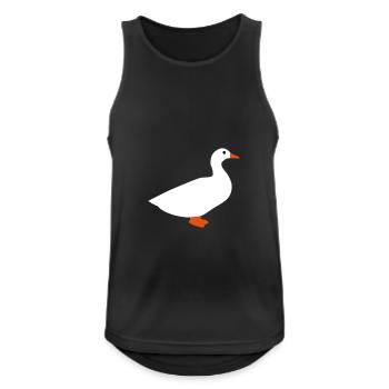★ couleurs de conception modifiables ★ canard domestique - Débardeur respirant Homme - noir - Devant - Nick (188cm)