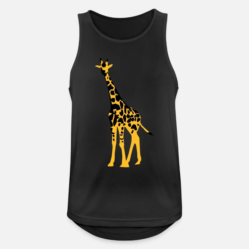Giraffe - Männer Tank Top atmungsaktiv - Schwarz