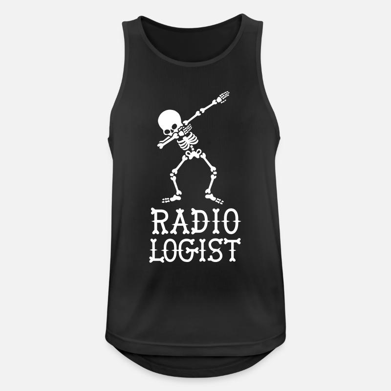 Dab dabbing skeleton radiologist - Männer Tank Top atmungsaktiv - Schwarz