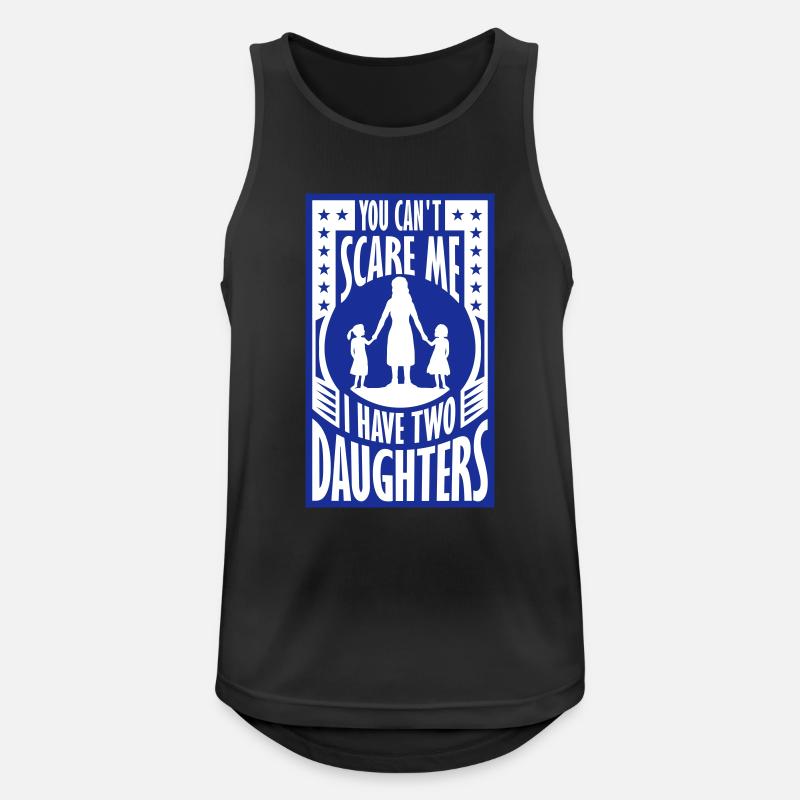 I have two daughters - Männer Tank Top atmungsaktiv - Schwarz