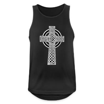 Celtic cross - Männer Tank Top atmungsaktiv - Schwarz - Vorne - Nick (188cm)
