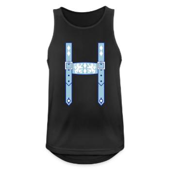 Lederhose Bayern Löwen - Männer Tank Top atmungsaktiv - Schwarz - Vorne - Nick (188cm)