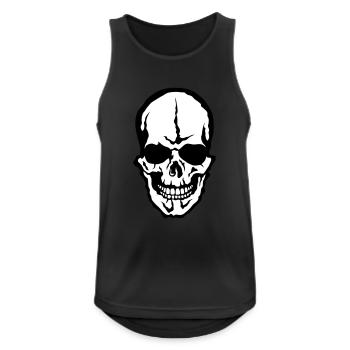 Kopf des Todes skull crane - Männer Tank Top atmungsaktiv - Schwarz - Vorne - Nick (188cm)