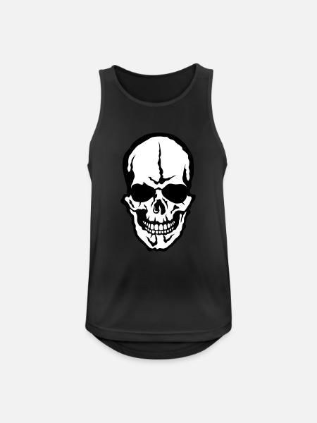 skull skull skull - Men's Breathable Tank Top - black