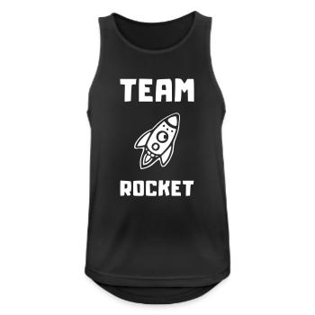 rakete team rocket - Männer Tank Top atmungsaktiv - Schwarz - Vorne - Nick (188cm)