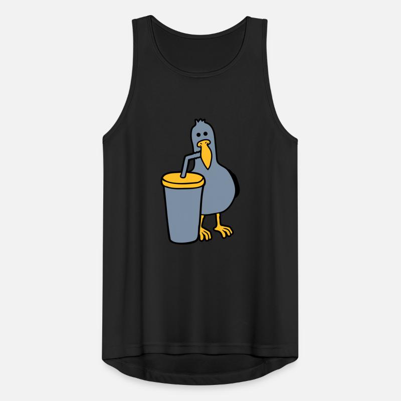 Seagull drinks cola drink Men's Breathable Tank Top