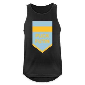 puck futin Logo Design - Männer Tank Top atmungsaktiv - Schwarz - Vorne - Nick (188cm)