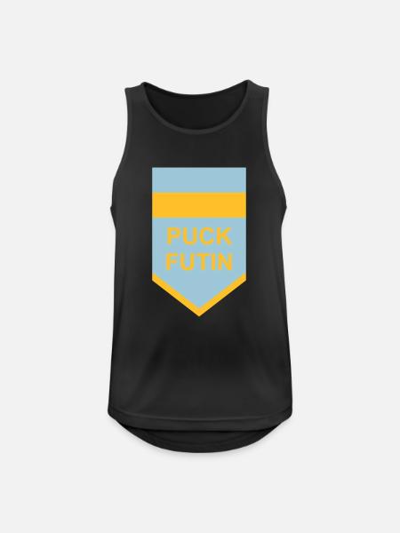 puck futin logo design - Men's Breathable Tank Top - black