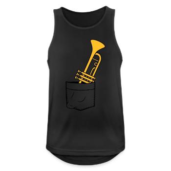 Chest bag trumpet on the go - Men's Breathable Tank Top - black - Front - Nick (188cm)