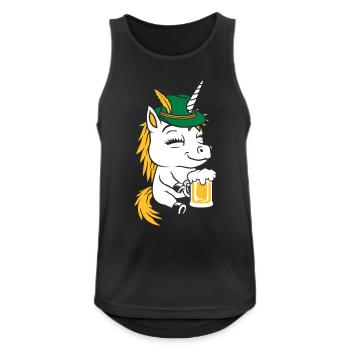 Party Unicorn Bière Boisson - Débardeur respirant Homme - noir - Devant - Nick (188cm)