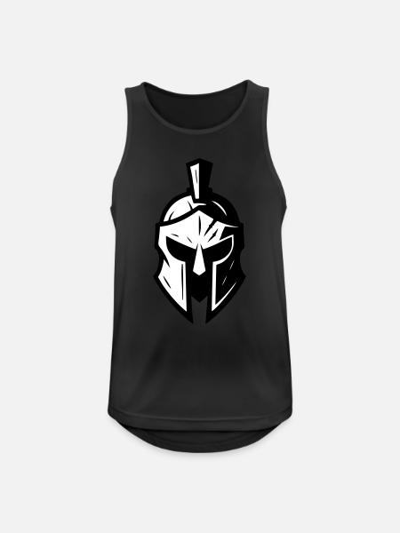 Spartan Gladiator Helmet Icon - Men's Breathable Tank Top - black
