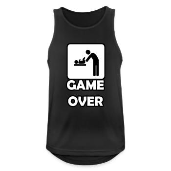 Game Over paternité - Débardeur respirant Homme - noir - Devant - Nick (188cm)