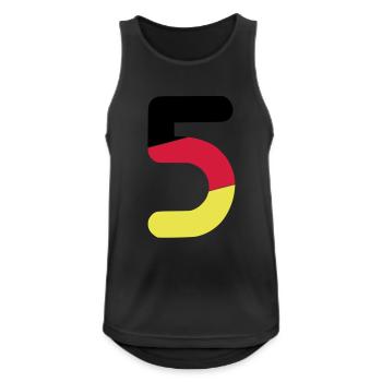 EM 2012 Deutschland Fußball Nationalmannschaft - Männer Tank Top atmungsaktiv - Schwarz - Vorne - Nick (188cm)