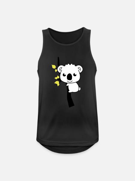 sweet_koala_002 - Männer Tank Top atmungsaktiv - Schwarz