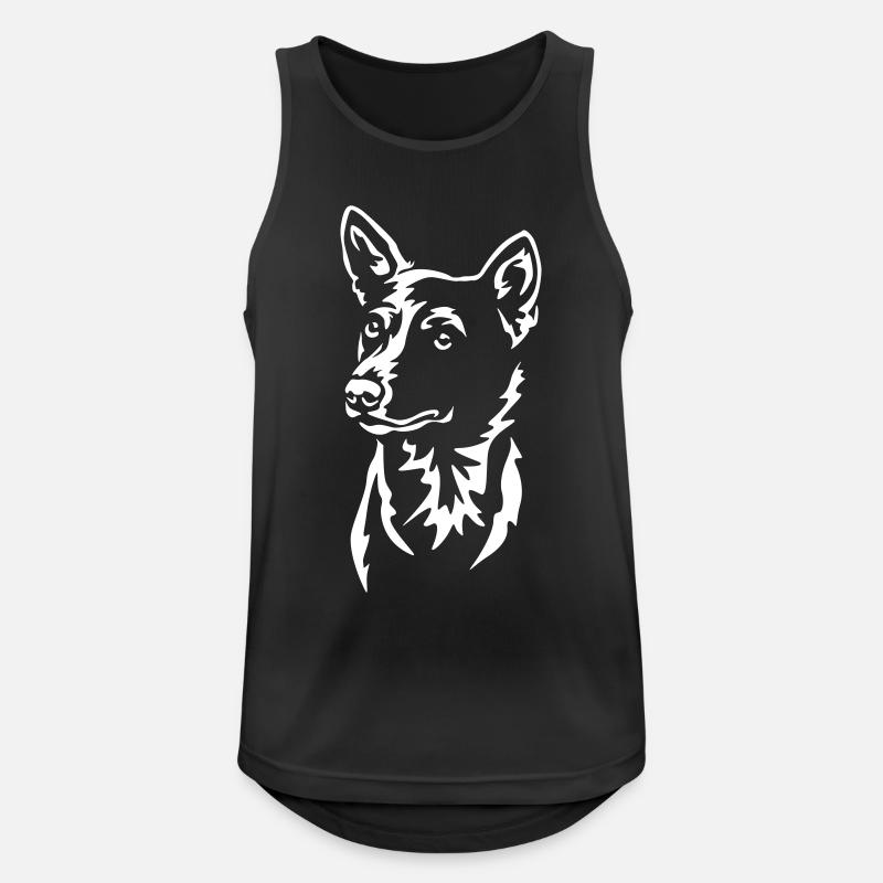Basenji Kopf "BlackEdition" - Männer Tank Top atmungsaktiv - Schwarz