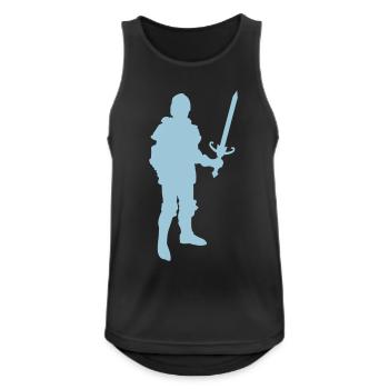 Blauer Ritter Silhouette - Männer Tank Top atmungsaktiv - Schwarz - Vorne - Nick (188cm)