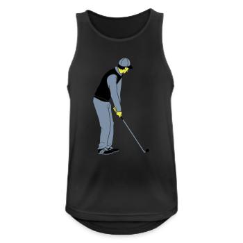 Jouer au golf Clipart - Débardeur respirant Homme - noir - Devant - Nick (188cm)