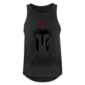 Sparta Helm - Männer Tank Top atmungsaktiv - Schwarz - Vorne - Nick (188cm)