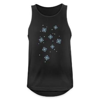 snowflakes - Männer Tank Top atmungsaktiv - Schwarz - Vorne - Nick (188cm)