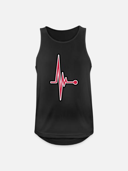 Heartbeat - Men's Breathable Tank Top - black