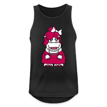 huebsch kleid girl frau weiblich maedche - Männer Tank Top atmungsaktiv - Schwarz - Vorne - Nick (188cm)