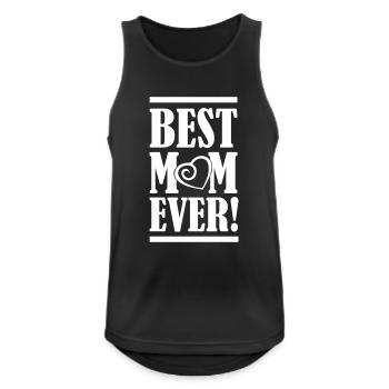 best mom ever - Männer Tank Top atmungsaktiv - Schwarz - Vorne - Nick (188cm)